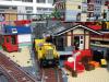 Train shed and LEGO locomotive