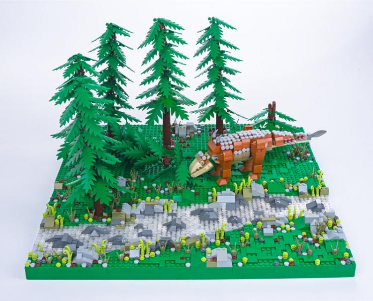 Jurassic Brick Aletopelta Diorama by janetvand